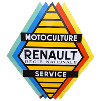 Emaille Reclamebord Renault Motoculture Service, 60'R Jaren.