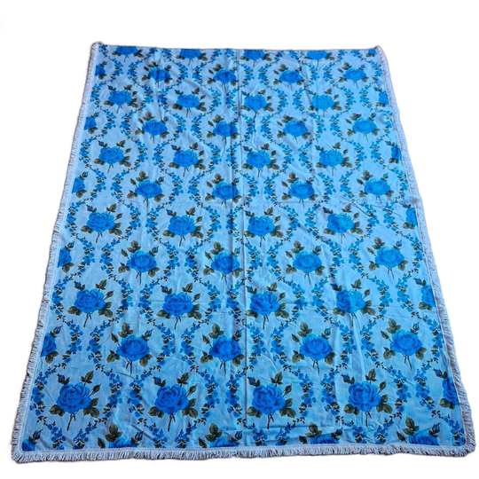 Vintage Sprei Bedsprei Kleed Katoen Rozen Jaren 50 Fifties 1