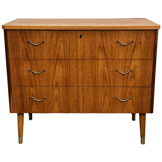 Vintage Midcentury Ladekast, Svensk Möbelindustri Smi, Zweden 1960's 1