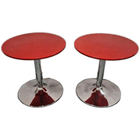 Set Retro Bijzettafel Nachtkastjes Tulpvoet Jaren 70 Stijl