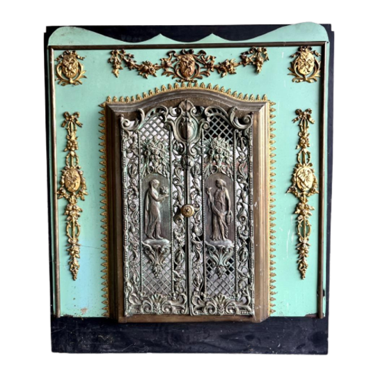 Bronze Messing Antique Fireplace Doors 1