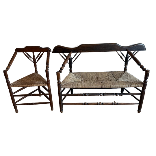 19th Century Dutch Corner Chair & Sofa 1