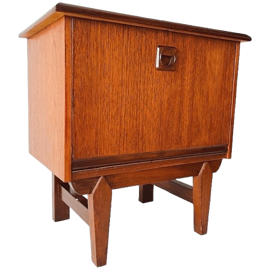 Vintage Mid-century Deens Design Nachtkastje Teak Jaren 60 1