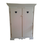 Witte Grote Houten Kast. Opsetims Demi-kast thumbnail 1