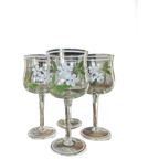 Wijnglazen Set Floral Handpainted Vintage thumbnail 1