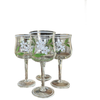 Wijnglazen Set Floral Handpainted Vintage