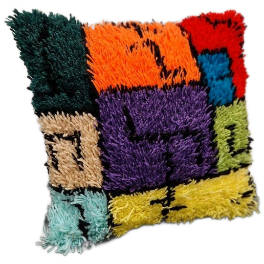 Retro Kussen Wollen Kussen Grafisch Patroon 1