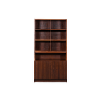 1970’S Danish Walnut Veneer Cabinet / Boekenkast / Buffetkast / Kast thumbnail 1