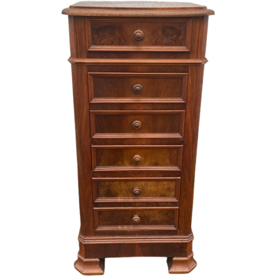 Antieke Kast Met 4 Lades En Een Deurtje (Zie Foto'S), 93 1/2 Cm Hoog 1
