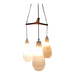 Mid-Century Deense Teak En Opaline Cascade Lamp