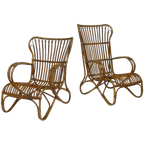 Set Van Twee Belse 8 Model Rotan Stoelen Dirk Van Sliedregt thumbnail 1
