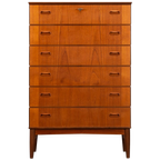 Deens Design Teak Hoge Ladekast, 1960s thumbnail 1