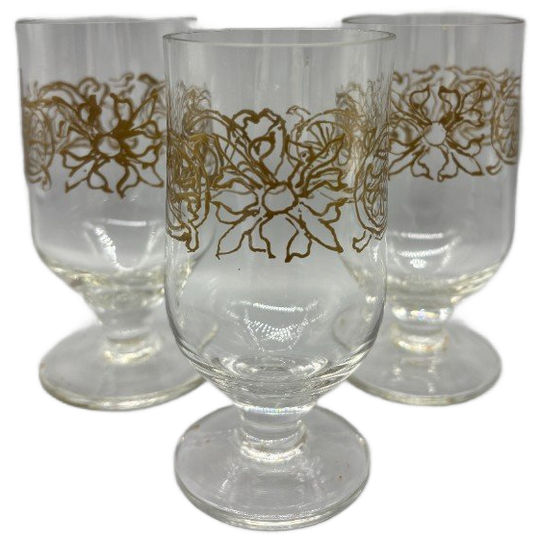 Set Kristallen Voetglaasjes Handgedecoreerd 3 Stuks 1