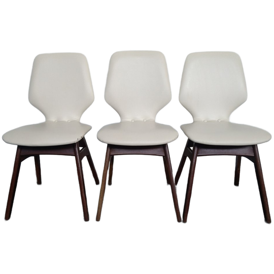 3x Scandinavische Mid Century Eetstoelen 1