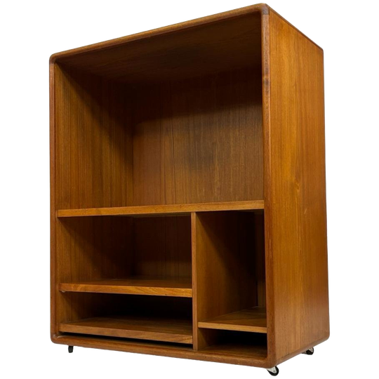 Vintage dyrlund Tv Audio Meubel Lp Kast Teak Design 1