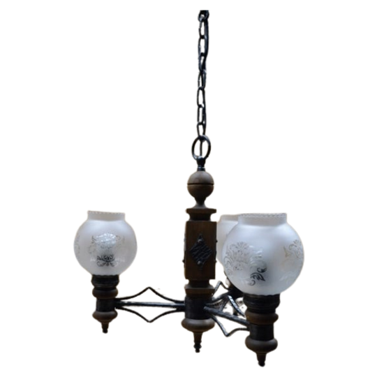 Hanglamp Met 3 Glazen Kappen 1