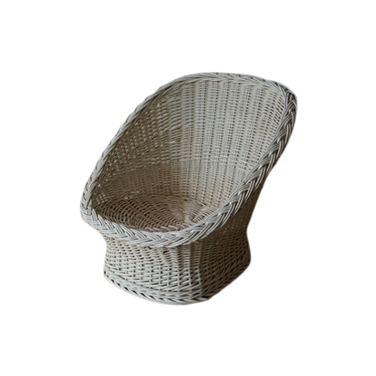 Vintage Rotan Rieten Stoel Kind 1