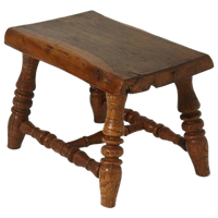 Alpine Chic Rustic Plant Or Side Table 1950S