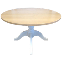 Prachtige Landelijke Ronde Eiken Tafel 120 Cm
