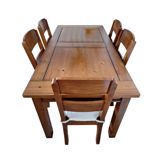 Massieve Houten Eettafel Met 6 Stoelen 1
