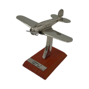 Scale Model Of An Airplane (Silver Plated) - Mounted On Wooden Base - Lockheed L-9 ‘Orion’ (1931)