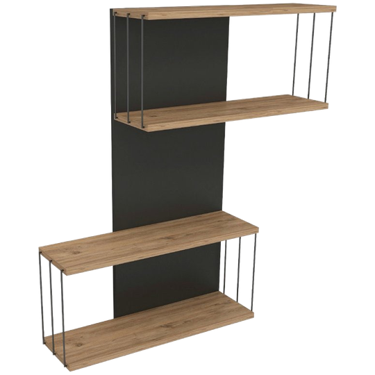 Evila | Originals Destan Wandplank Houtfineer Antraciet 1