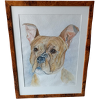 Aquarel J. Van Roey "Hond". thumbnail 1