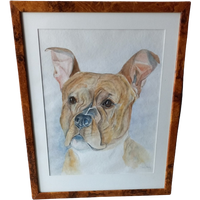 Aquarel J. Van Roey "Hond".