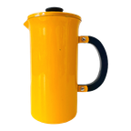 Vintage Bodum Koffiepers 1 Liter Geel Metaal thumbnail 1