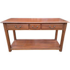 Klassiek Eiken Sidetable, Wandtafel, Console, Ladekast thumbnail 1