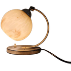 Art Deco Bauhaus Tafellamp Gemarmerd Glas thumbnail 1