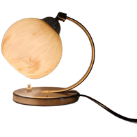 Art Deco Bauhaus Tafellamp Gemarmerd Glas