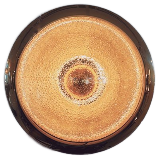 Wand-/plafondlamp Messing En Bubbelglas 1