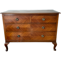 Louis Xvi Commode Ladenkast Met Visgraat Fineer.