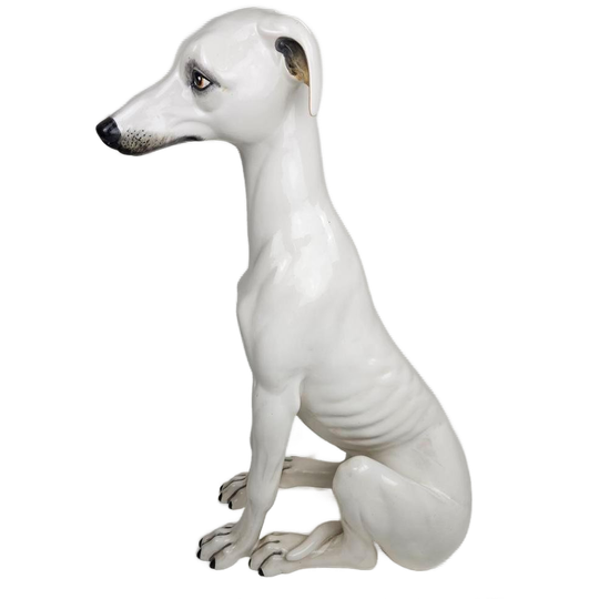 Grote Keramieken Vintage Windhond 80 Cm 1