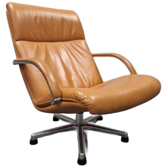 Artifort F141 / F142 Leren Draaifauteuil 1