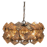 VEB Kristallleuchte Ebersbach - Chrystal Hanging Pedant - Model Sputnik - Solid Glass (no Cracks)