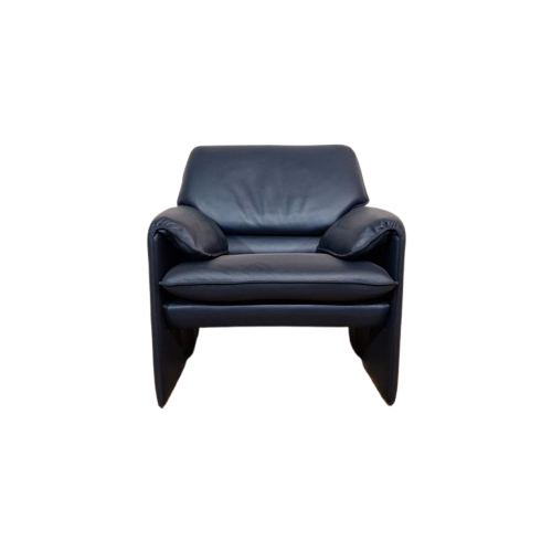 Nieuw - Leolux Bora Beta Fauteuil - Kobaltblauw - Leder