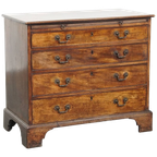 Prachtige Antieke Engelse Ladekast/ Dressing Chest Uit De 18e Eeuw Met Brushing Slide thumbnail 1