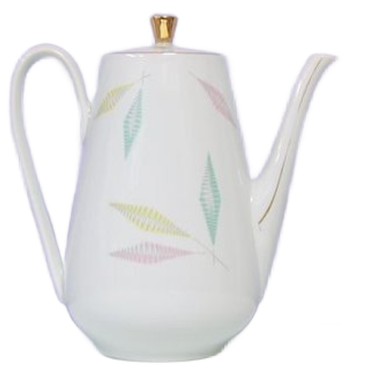 Witte Theepot Pastel Bloemen 1