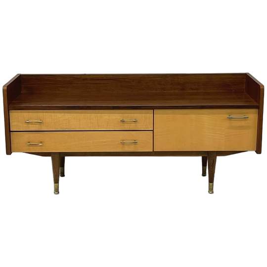 Vintage Midcentury Lowboard Tv Kast Duo-tone 1