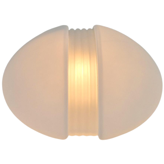 Vintage Micron Plafondlamp Melk Glas Italy Design ‘80 1