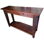 Koloniaal Teakhouten Sidetable, Wandconsole, Haltafel thumbnail 1