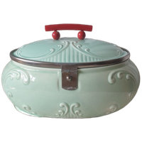 Mooie Bmf Foreign Mintgroene Keramiek Lunchbox `20 -`30