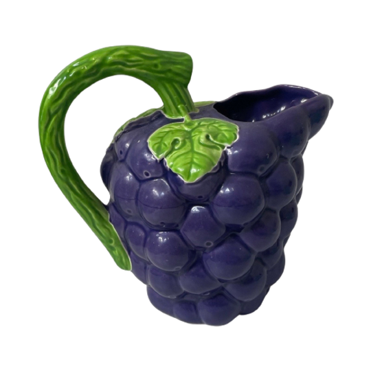 Vintage - Ceramic Grape Shaped Jug Or Pitcher - Ca. 1980’s 1