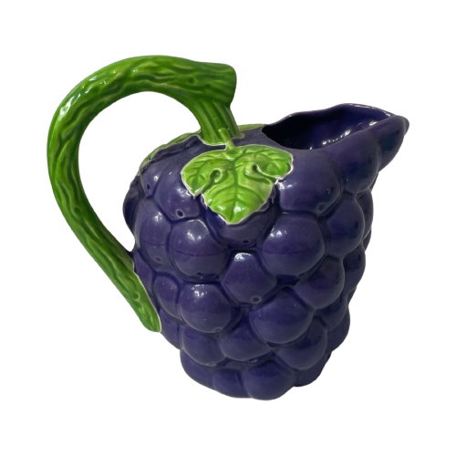 Vintage - Ceramic Grape Shaped Jug Or Pitcher - Ca. 1980’S