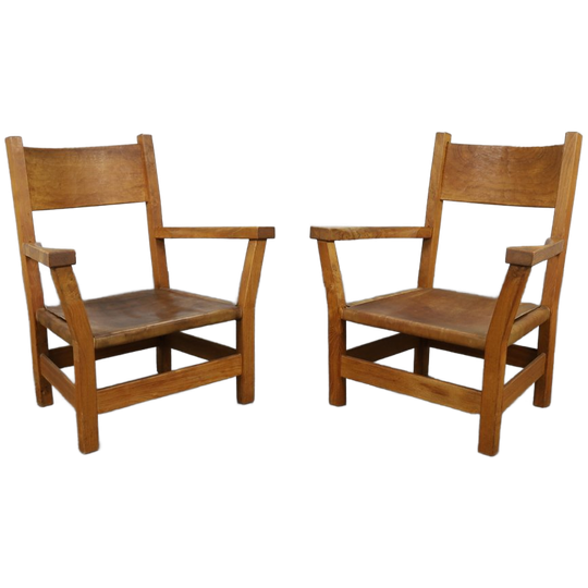 Set Of 2 Brutalist Armchairs, 1970s 1