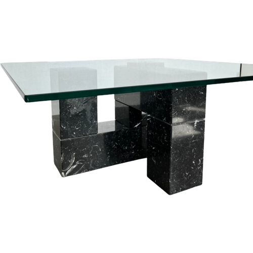 Vintage Modular Coffee Table Marble Glass Italy ‘70