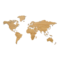 Houten Wereldkaart – Eikenhout