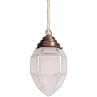Art Deco Hanglamp In Gesatineerd Glas, 1920-30s